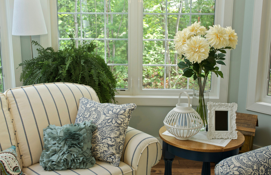 A well decorated living room