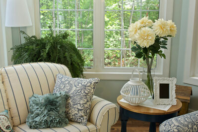 A well decorated living room